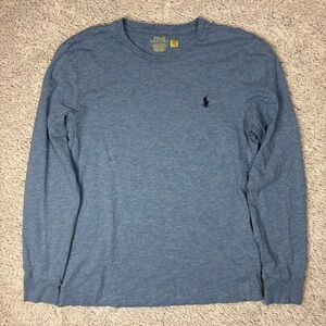 Polo Ralph Lauren Shirt Mens Small Crewneck Long Sleeve Custom Slim Fit Blue